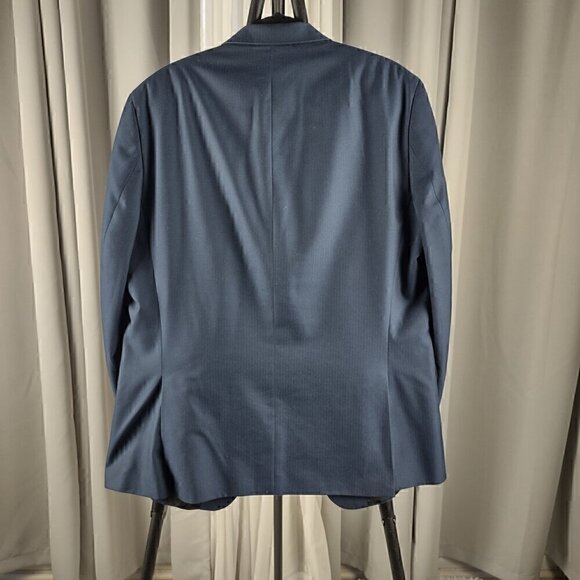 Calvin Klein Men's Navy Blue Multi Pocket Button Up Blazer Jacket Size 44R - Picture 3 of 13